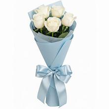 Букет 5 Белых роз Проуд в Первомайском Удмуртская республика