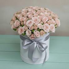 Цветочная композиция из Розы в шляпной коробке в Первомайском Удмуртская республика