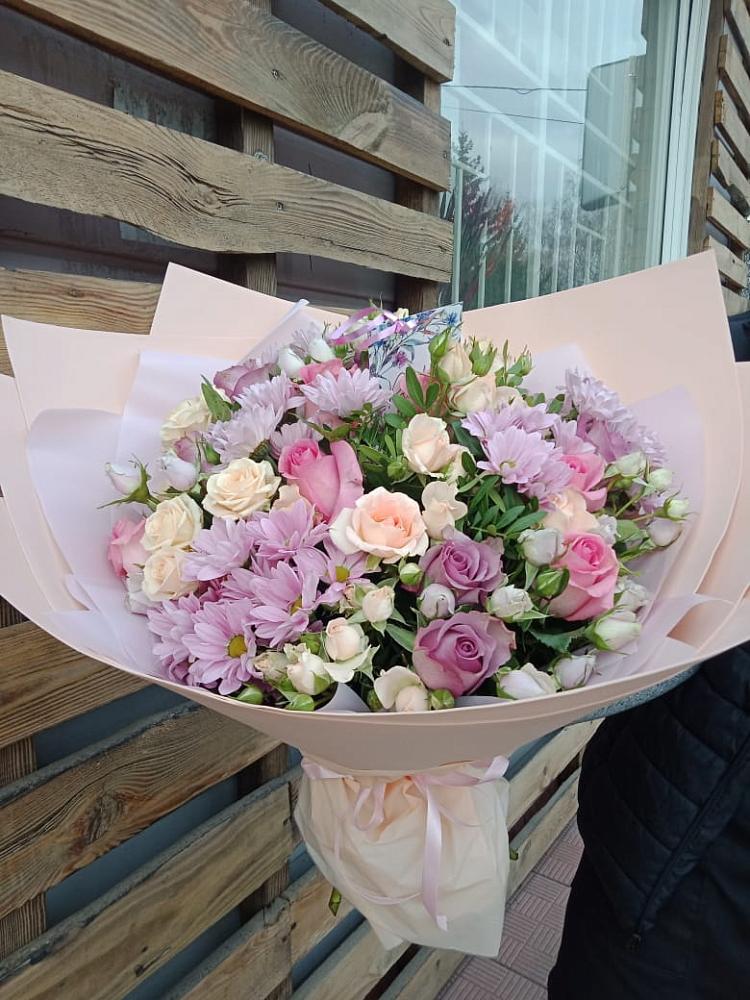 Букет цветов из: Розы и Хризантемы в Первомайском Удмуртская республика