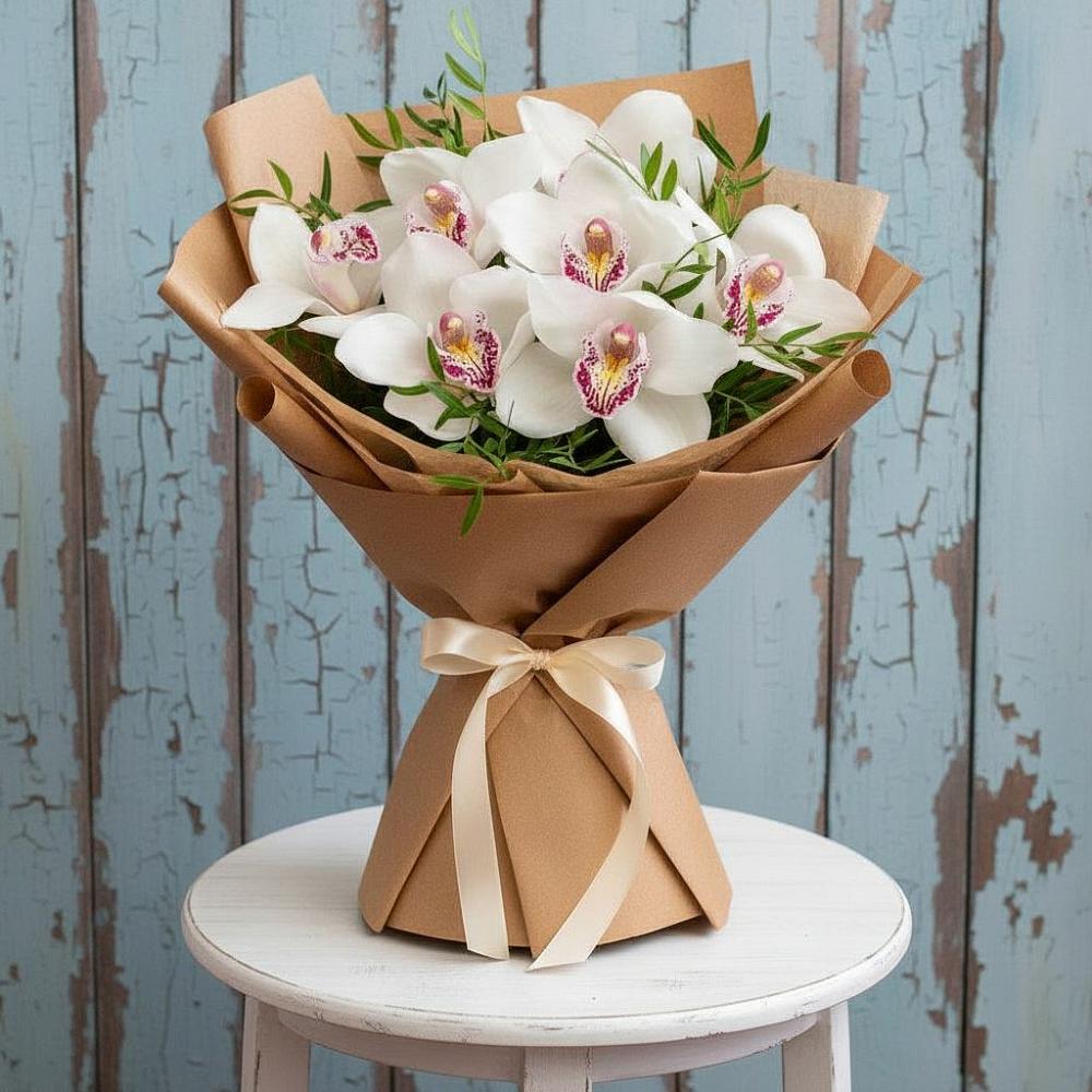 Букет цветов из: Орхидеи и Розы в Первомайском Удмуртская республика
