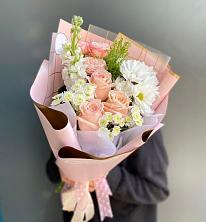 Букет цветов из:  Хризантемы и Розы в Первомайском Удмуртская республика