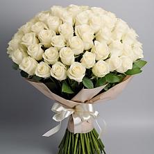 Букет 101 беля роза Белоснежка в Первомайском Удмуртская республика