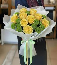 Букет цветов из:  Хризантемы и Розы в Первомайском Удмуртская республика