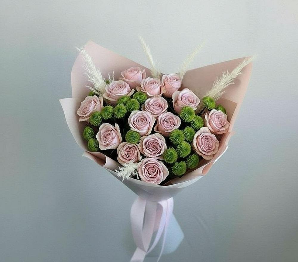 Букет цветов из: Розы и Хризантемы в Первомайском Удмуртская республика