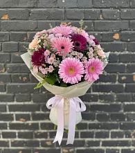 Букет цветов из:  Герберы и Хризантемы в Первомайском Удмуртская республика