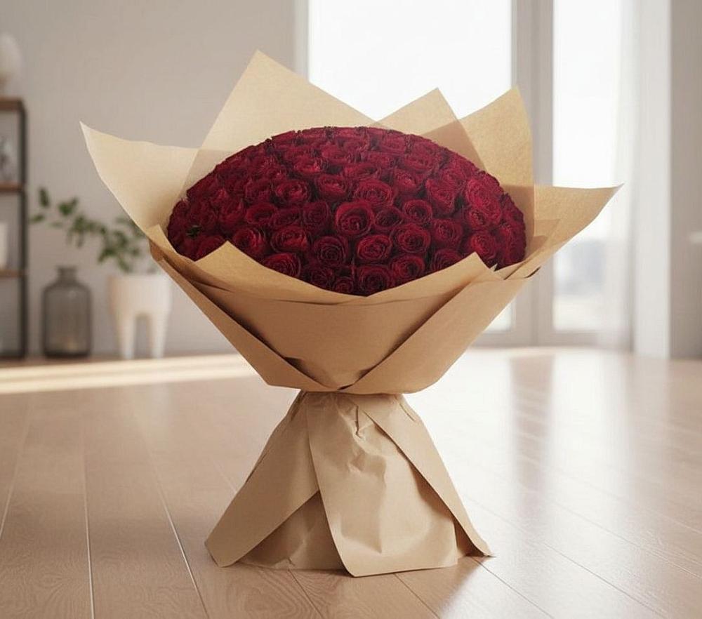Букет 101 Красная роза в Первомайском Удмуртская республика