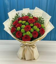 Букет цветов из:  Розы и Хризантемы в Первомайском Удмуртская республика