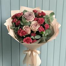 Букет цветов из:  Гвоздики и Розы в Первомайском Удмуртская республика